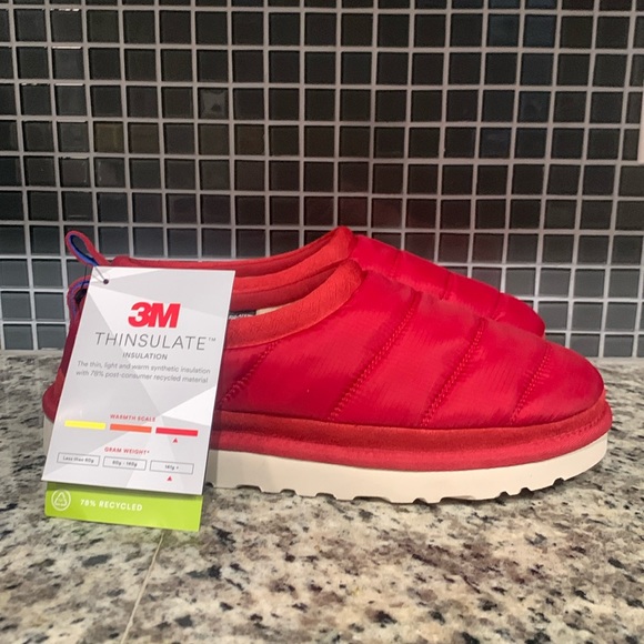 UGG Other - UGG Tasman 3M Puff LTA Red Nylon Slip On Slipper Shoes 1127735 Men's Size 8